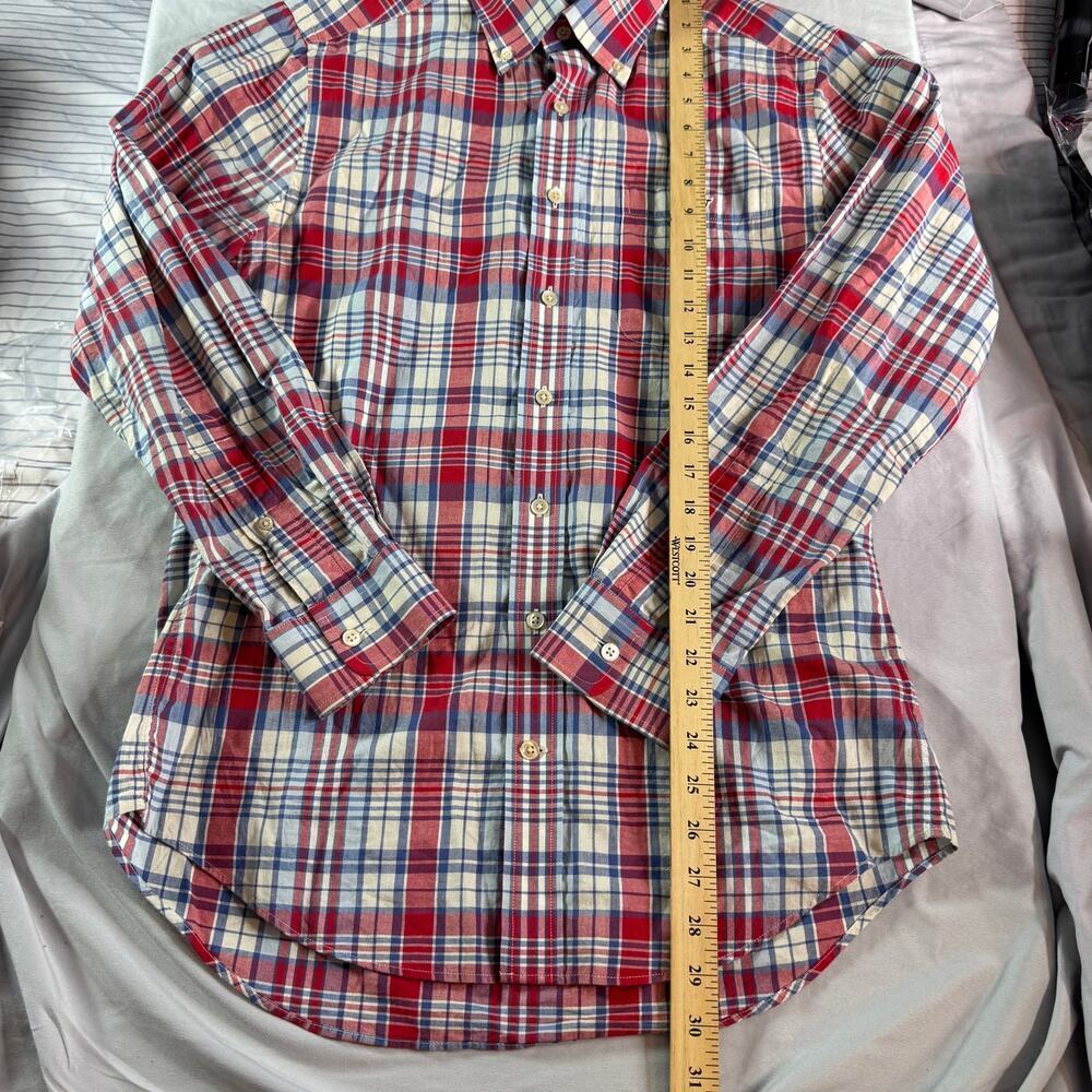Vineyard Vines Slim Fit Tucker Shirt Mens Small Red Blue Plaid Button Down - Picture 4 of 5